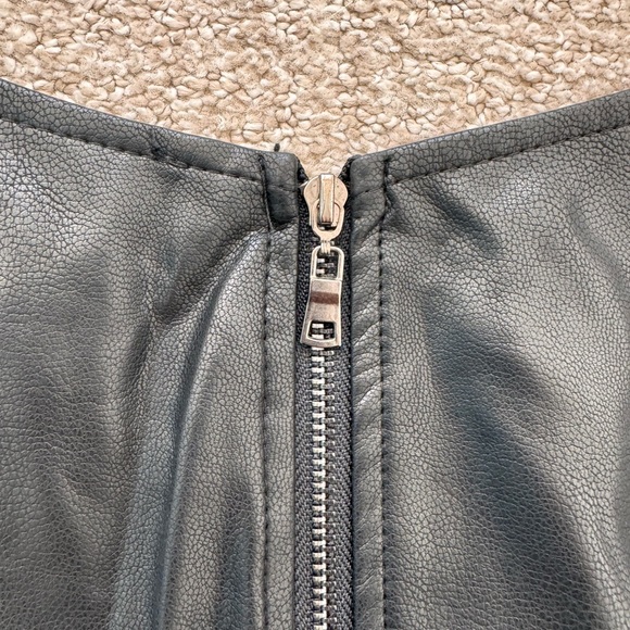 NWT Vici Sleek Black Faux Leather Mini Dress Women Size Medium - Picture 10 of 12